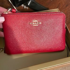 Red coach wristlet